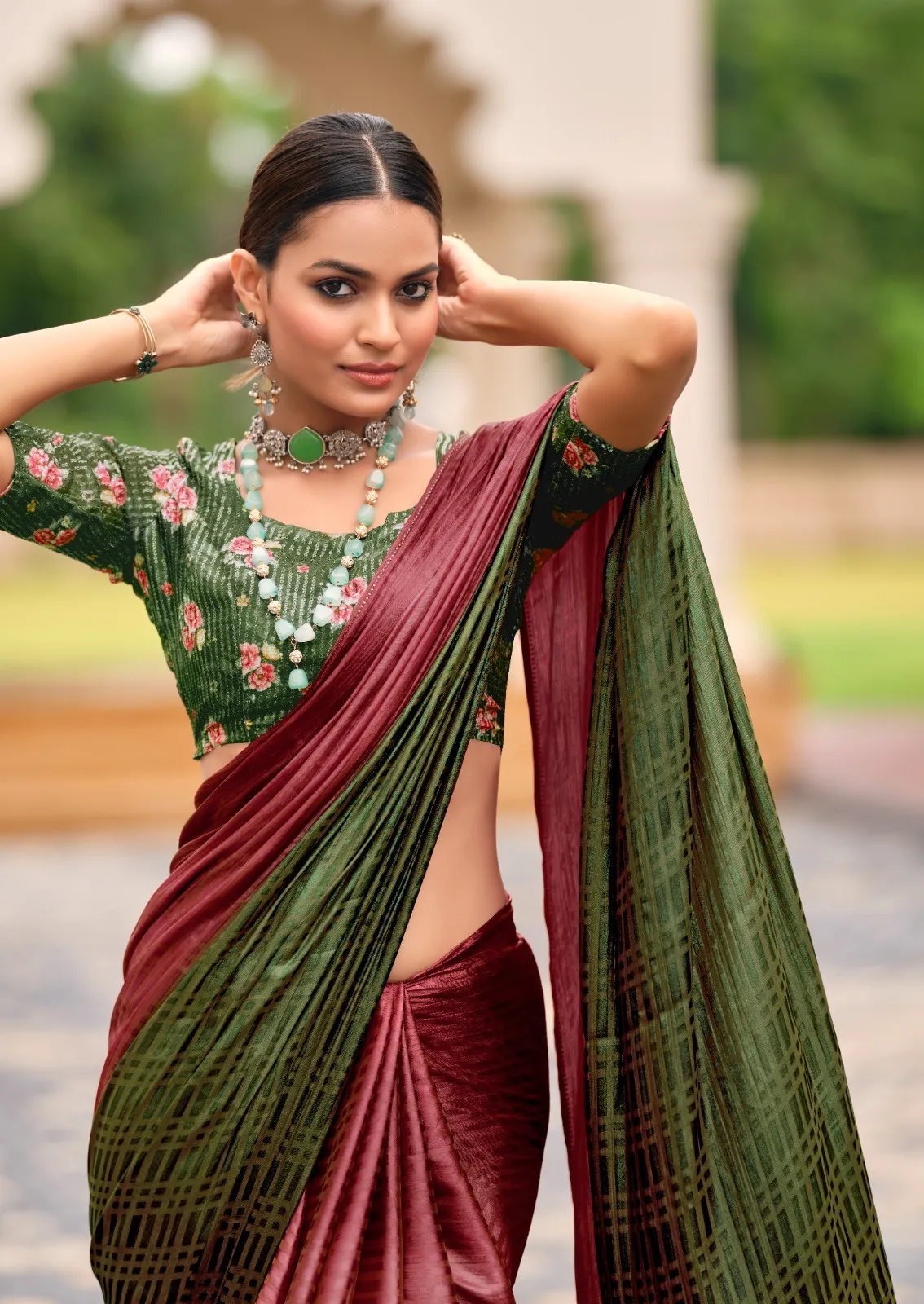 Buy New Satin Silk Premium Saree in Surat | Reseller Bazzar